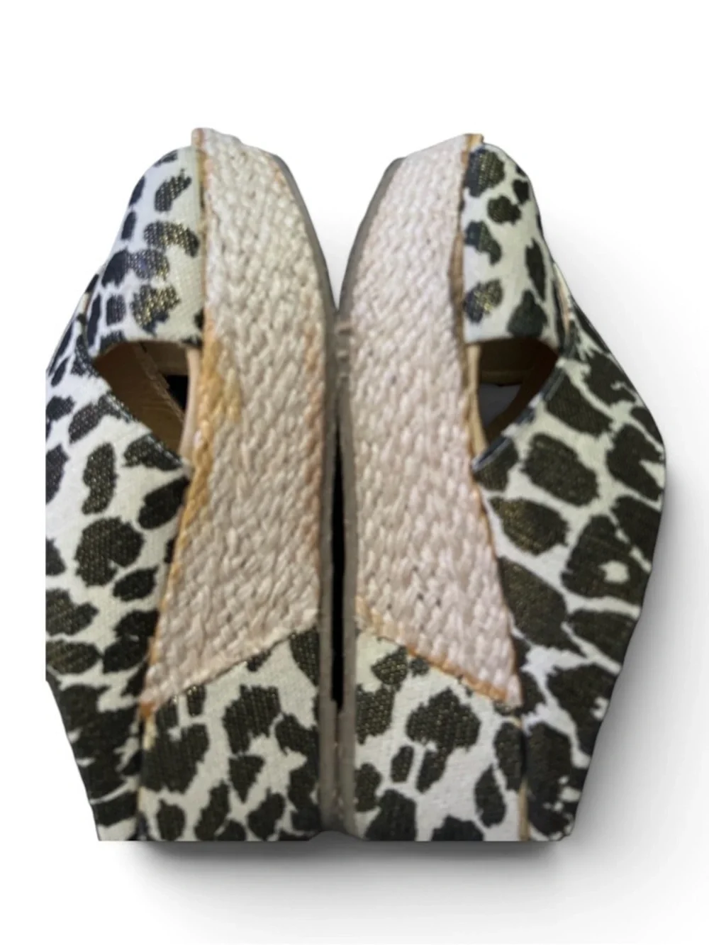 Chinese Laundry Leopard Print Espadrille Wedge Sandals - Beige/Black
